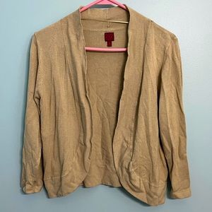 Women’s Medium 212 Collection Khaki Open Bolero Cardigan